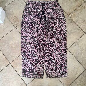 Women’s Joe boxer pink cheetah 100% cotton pajama pants. Size large